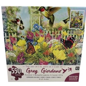 KI Puzzles  The Art Of Greg Giordano Humming & Arbor 550 Piece  18"x24"Jigsaw P